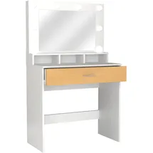 VCM Schminktisch mit Schublade und Spiegel – Kosmal 80 x T. 40 cm