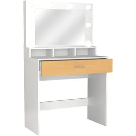 VCM Schminktisch mit Schublade und Spiegel – Kosmal 80 x T. 40 cm