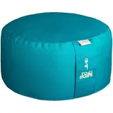 Außenbezug | Ersatzbezug für Yogakissen - Rundkissen 1-tlg | Kordelzug Ø30 cmx15cm - Petrol