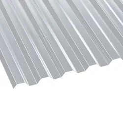 Polycarbonat Spundwandplatte | 76/18 | 0,80 mm | Klar | 2500 mm