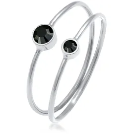 Elli Ring 925 Sterling Silber Ring Set in Silber | Gr.: 58