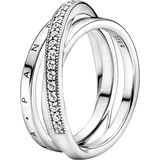 Pandora 199057C01 Damen-Ring Silber, silber, 50