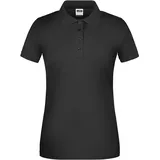 James & Nicholson Damen BIO Workwear Polo Pflegeleichtes und strapazierfähiges Polo schwarz, Gr. XS
