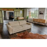 KAWOLA Big Sofa KIANA 3-Sitzer Funktionssofa Kopfstütze verstellbar Cord beige