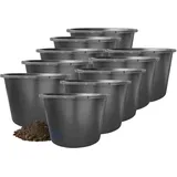 Hossi's Wholesale 10x Mörtelkübel 65l aus Kunststoff, stabile Maurerkübel, Baueimer für Baustelle und Garten