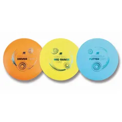 Sunflex 80190 - Disc Golf Set mit Tragetasche Frisbee Wurfscheibe werfen Sommer Wurf Driver Putter