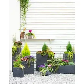 Dehner Palermo 40 x 30 x 30 cm Dunkelgrau