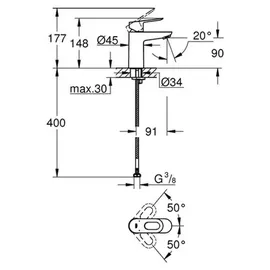 Grohe BauLoop S-Size Einhandmischer chrom 23337000