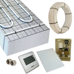 Warmwasser Fußbodenheizung HoWaTech TAC 5-10m2 Paket E-Regelbox Digital