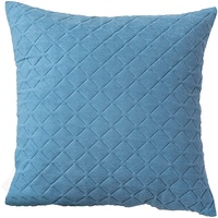 TTiiLoe Haze Blaues Samtkissen für Bettdekoration, einfarbig, quadratisches Wurfkissen mit Reißverschluss, Kissen für Wohnzimmer, Sofa, Schlafzimmer, Stuhl, Autositz, 45 x 45 cm