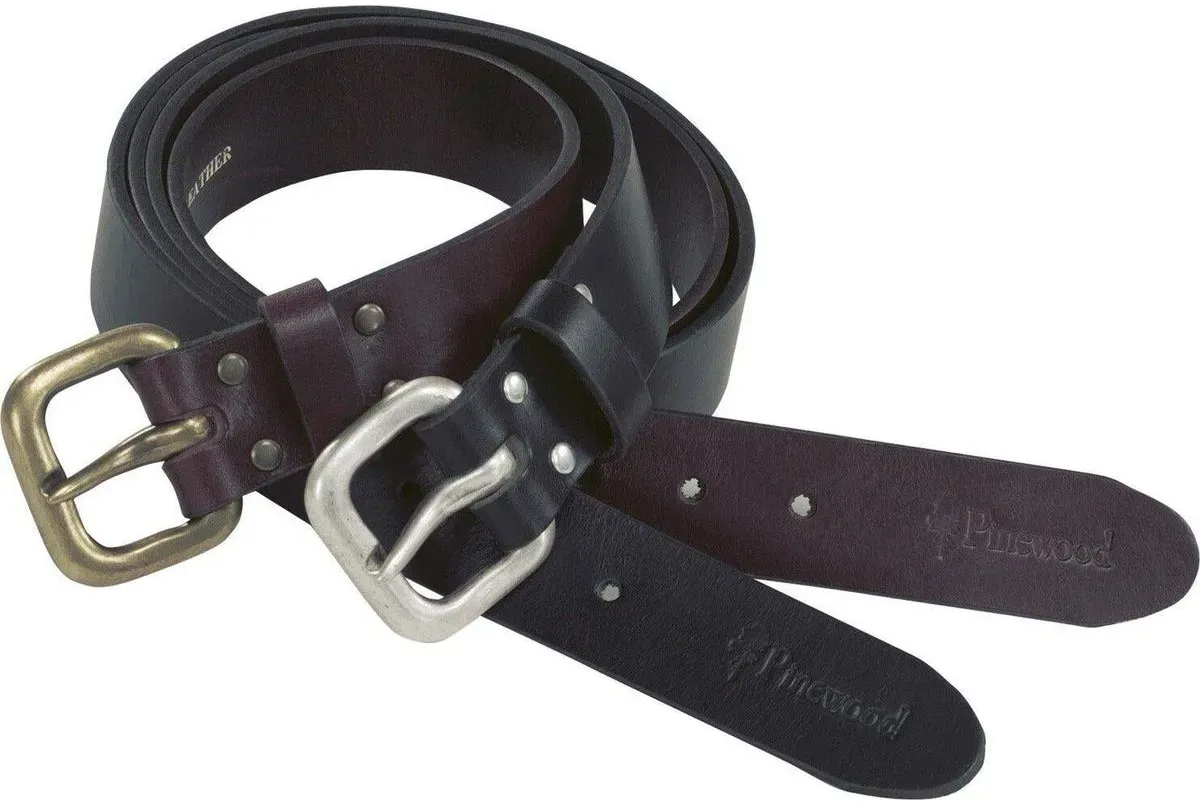 Pinewood Leather Belt 35 mm black (400) 125cm
