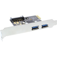 InLine Schnittstellenkarte, 2x USB-A 3.0, PCIe 2.0 x1 (76666L)