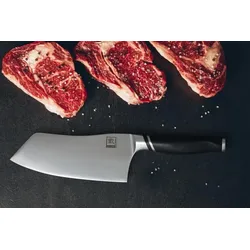 Zayiko Stahlmesser Chai Dao 18,50 cm Klinge I Scharfes Stahl-Küchenmesser und Profi Kochmesser mit ABS Kunststoffgriff und Geschenkbox Serie Zayiko