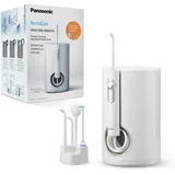 Panasonic EW1614AW503-PACK Familien-Munddusche, Munddusche für Zähne, Ultraschallstrahl, Kindermodus, 10 Druckeinstellungen, IPX7, Kieferorthopädie, 5 Düsen, Netzbetrieb, Weiß
