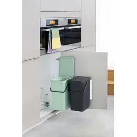 Brabantia Sort & Go 16 l 2er Set dark grey/jade green