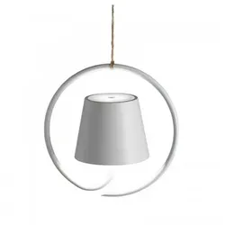 Zafferano Poldina Bianca wiederaufladbare und dimmbare LED-Pendelleuchte