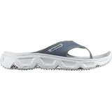 Salomon Reelax Break 6.0 Men's Recovery Flip Flops, Cushioned Stride, Seamless Foothold, and Lightweight, Blue Ashes, 9.5