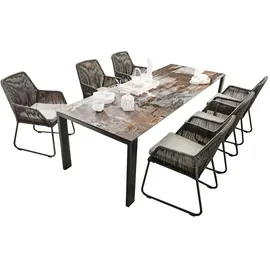 Sit Mobilia Sitzgruppe Olympia Oslo 210/280 x 95 cm grau/weiß
