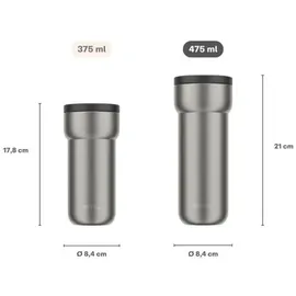 Mepal Ellipse Thermobecher silber 0,475 l