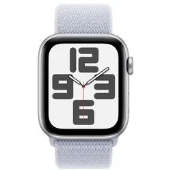 Apple Smartwatch Apple Watch SE 44 mm GPS Alu Sport Loop Armband silber