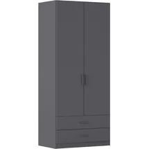 Rauch Drehtürenschrank GAMMA 91 x 210 x 54 cm grau