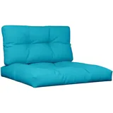 vidaXL Palettenkissen 120 x 80 x 10 cm türkis 2-tlg.