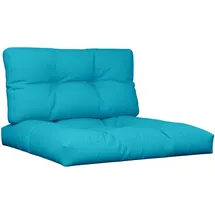 vidaXL Palettenkissen 120 x 80 x 10 cm türkis 2-tlg.