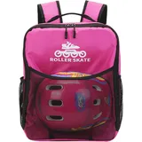 DJFOG Kinder-Schlittschuh-Tasche, Rollschuh-Tasche, Rollschuh-Rucksack, Schlittschuh-Inline-Skate-Aufbewahrungstasche, professionelle Rollschuh-Umhängetasche,Rosa,M