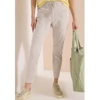 Cecil Mid Waist Slim Leg Hose im Washed-Look grain beige S - S / 28L
