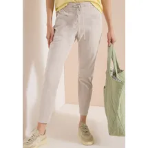 Cecil Mid Waist Slim Leg Hose im Washed-Look grain beige S - S / 28L