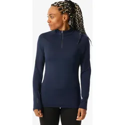 Skiunterwäsche Funktionsshirt Damen 1/2 Reissverschluss - 500 marineblau S