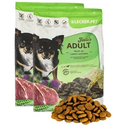 8 kg Lecker.Pet® Josie's Adult Lamm & Reis Hundefutter Trockenfutter Vollnahrung