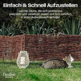 Creative Home Beeteinfassung Weide 60 x 50 cm 5 Stück Braun