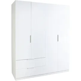 Composad Drehtürenschrank LOUVE 162 x 200 x 58 cm Weiß
