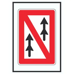 überholverbot für Verbände Symbol A6 (105x148mm)