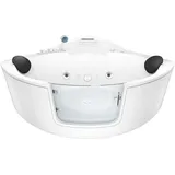 Acquavapore - Whirlpool Pool Badewanne Eckwanne Wanne W60 140x140cm mit Tür Walk-in-Pool passive Schlauch-Reinigung