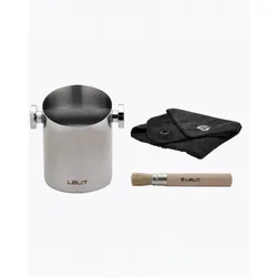 LELIT Zylindrische Knock Box Mit Tuch & Bürste - Kaffeesatzbehälter