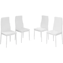 Vicco Esszimmerstuhl Grand Kunststoff weiß 4er Set