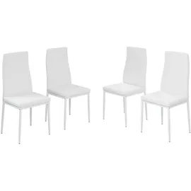 Vicco Esszimmerstuhl Grand Kunststoff weiß 4er Set