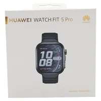 Huawei Fit 5 Pro BT 44 mm Titangehäuse Silber Fluorelastomerarmband Black inkl. FreeBuds SE4