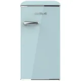 Cecotec Mini Retro Kühlschrank mit 90 L Bolero CoolMarket TT Origin 90 Blau. Mini-Kühlschrank mit ICEBOX, LED-Innenbeleuchtung, Chromgriff, Flaschenöffner, Vintage-Stil in Blau.