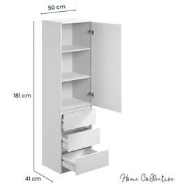 home collective Kleiderschrank 50 x 181 x 41 cm Weiß