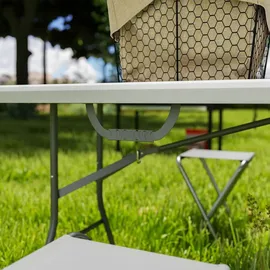 Outsunny Gartentisch Klappbar 180 x 74 x 74 cm Weiß