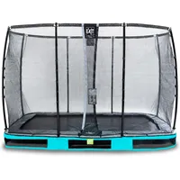 EXIT TOYS Elegant Premium Inground-Trampolin 214 x 366 cm inkl. Deluxe Sicherheitsnetz blau