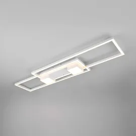 Trio Leuchten Deckenleuchte Albany, weiß, 100 x 28 cm, Alu, CCT, dimmbar