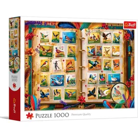 Trefl – Briefmarkensammlung – Vogelatlas – 1000 Teile – DIY-Puzzle, kreative Unterhaltung, klassisches Puzzle für Erwachsene und Kinder ab 14 Jahren