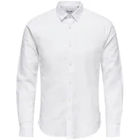 Only & Sons Hemd 'Caiden' & SONS Herren Freizeit ONSCAIDEN Slim Fit Langarm, Kent-Kragen, für 188758 WHITE, XL