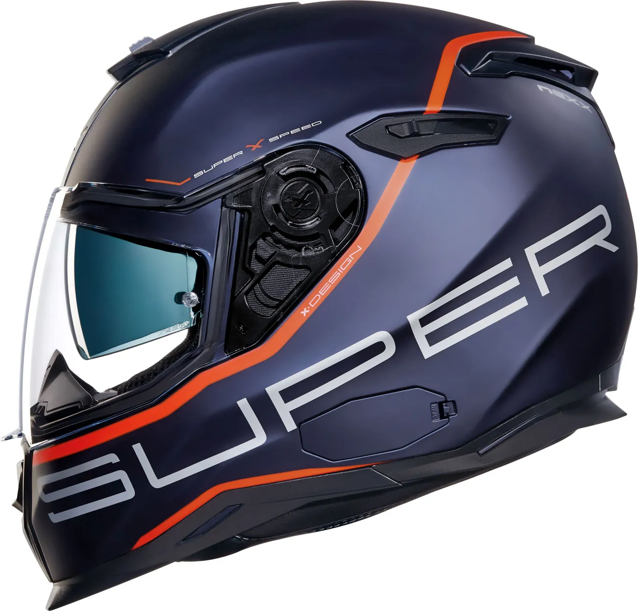 Nexx SX.100 Superspeed, Integralhelm - Matt-Blau/Rot - XXL