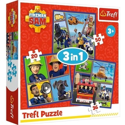Trefl Puzzle 3 in 1 Puzzle Feuerwehrmann Sam, Puzzleteile