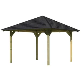 Karibu Cordoba 2,89 x 2,89 m natur inkl. Schindeln